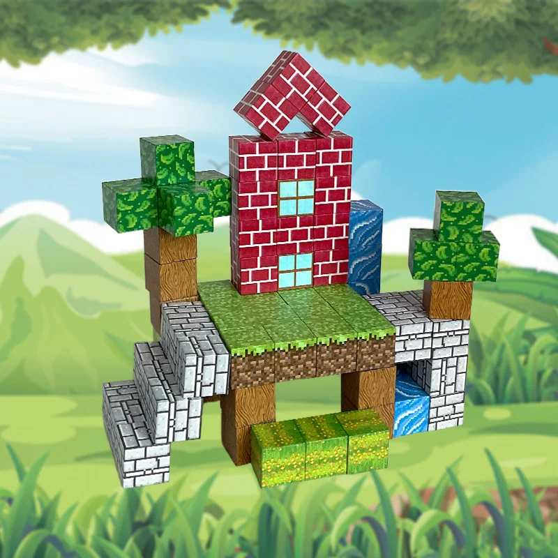 10-200 قطعة كتل مغناطيسية لعبة الألغام المغناطيس العالم لعب للبنين بنات الجذعية مونتيسوري مكعبات الحسية لعبة اللعب هدية