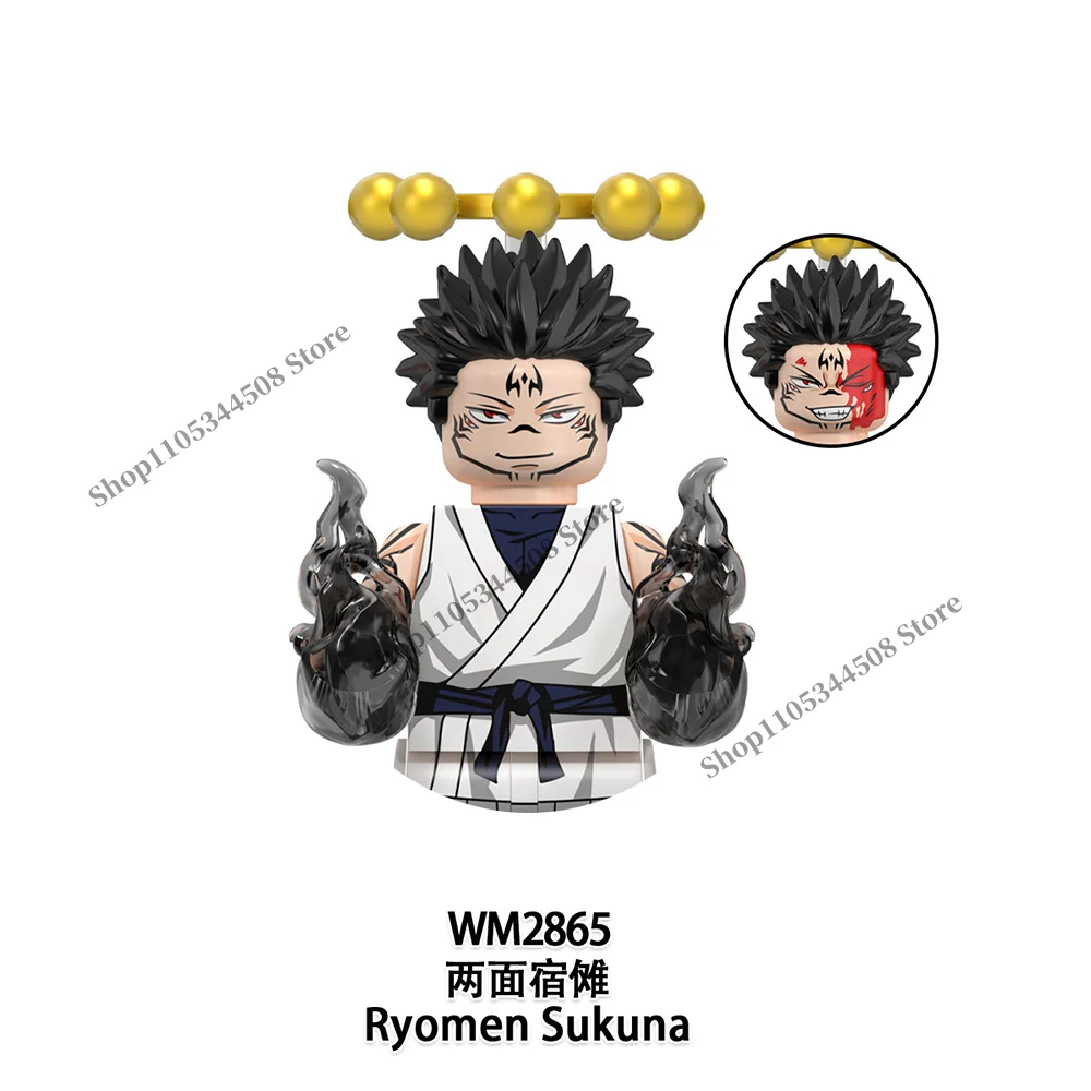Jujutsu Kaisen Anime-Bausteine Fushiguro Toji Tsukumo Yuki Hanao Choso MINI Cartoon-Puzzle-Bausteine Sammlerstück Geschenk
