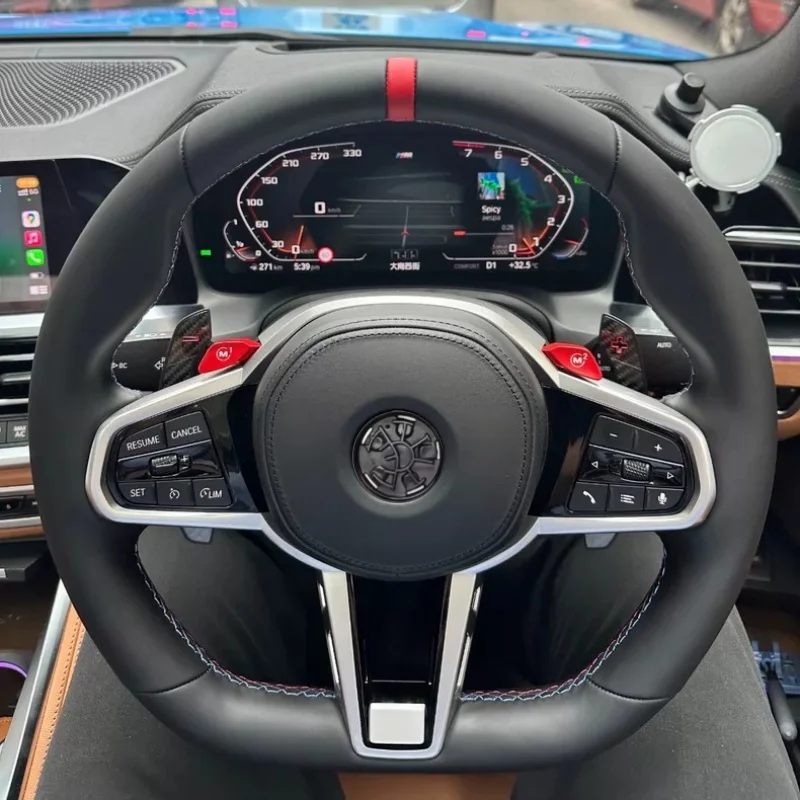 Car Steering Wheel Leather For BMW G20 G22 G23 G26 G80 G81 G30 G32 G34 G36 M3 M4 M5 G Series Steering Wheel Interior Accessories