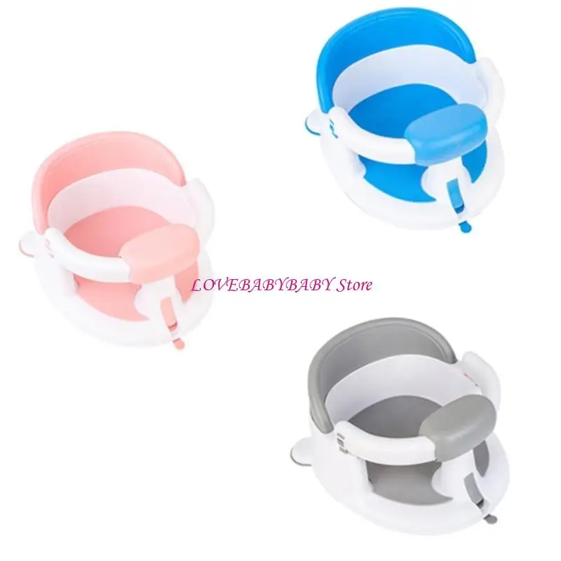 Kursi bathtub bayi multifungsi yang nyaman rak baby shower nonslip bangku mandi selama 6 hingga 18 bulan anak laki -laki 4xbc