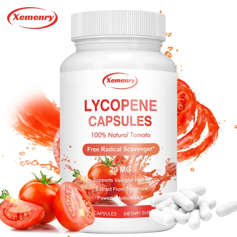 Supplément de lycopène 20 mg, 120 capsules, protège contre les maladies cardiovasculaires et cérébrovasculaires et améliore l'immunité