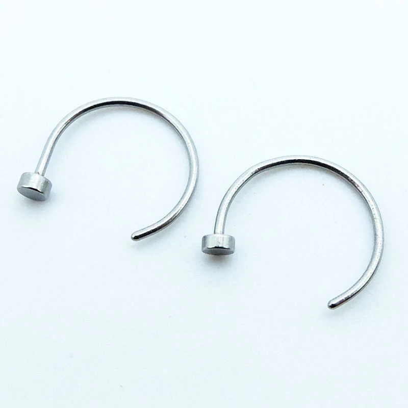 5PC Stainless Steel Women Nostril Nose Hoop Stud Rings Clip on Nose Rings Fake Nose Earring Piercing Fashion Body Jewelry Gift