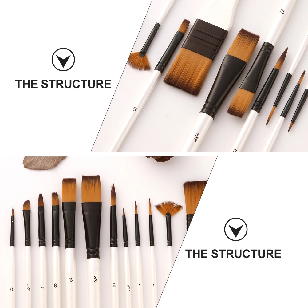

1 set Oil Painting Brushes Set Watercolor Paintbrushes Gouache Acrylic Graffiti Nylon Hair Painting Tools For Kids Safe