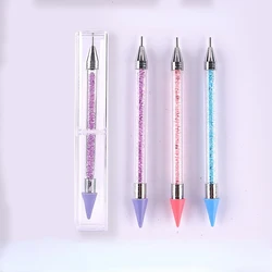 Dual Head Rhinestone Picker Wax Pen Crystal Dotting Tool for Nail Art, Gems, Beads, Resin DIY Drill Pointing