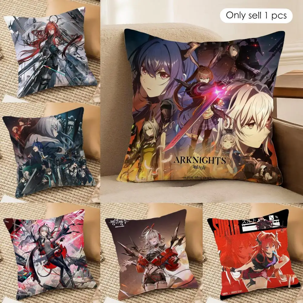 

Чехол для подушки game A-Arknights из мягкой плюшевой ткани с двусторонним принтом, чехлы для подушек на все сезоны, декор для дома