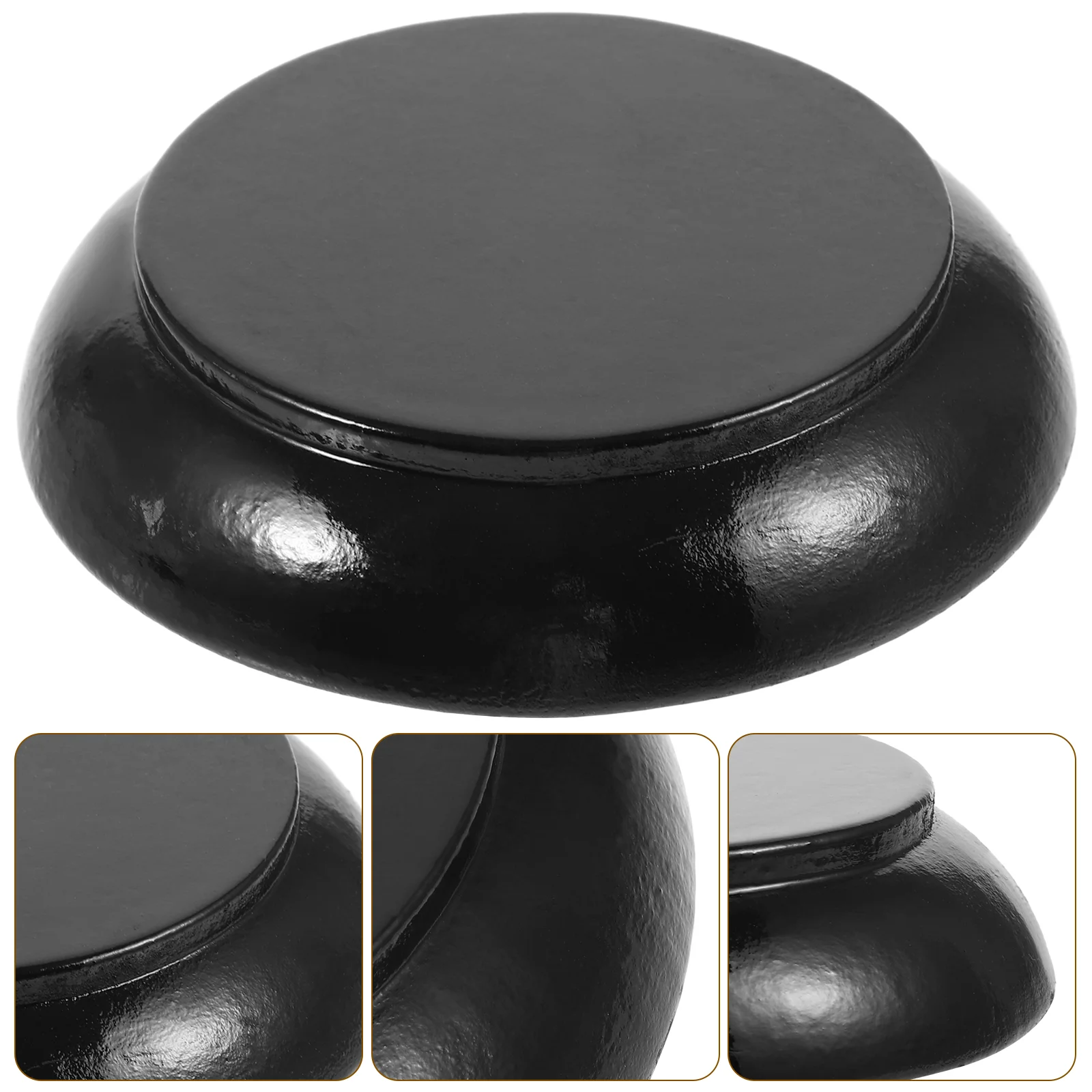 

Auction Hammer Wood Round Base for Gavel Judge Small Lawyer Accessories Sound Block