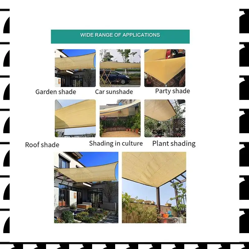 

A44U Садовая сетка для затенения на открытом воздухе, защита от ультрафиолета, затенение на открытом воздухе, затенение для бассейна, стиль затенения для растений, простой в использовании C