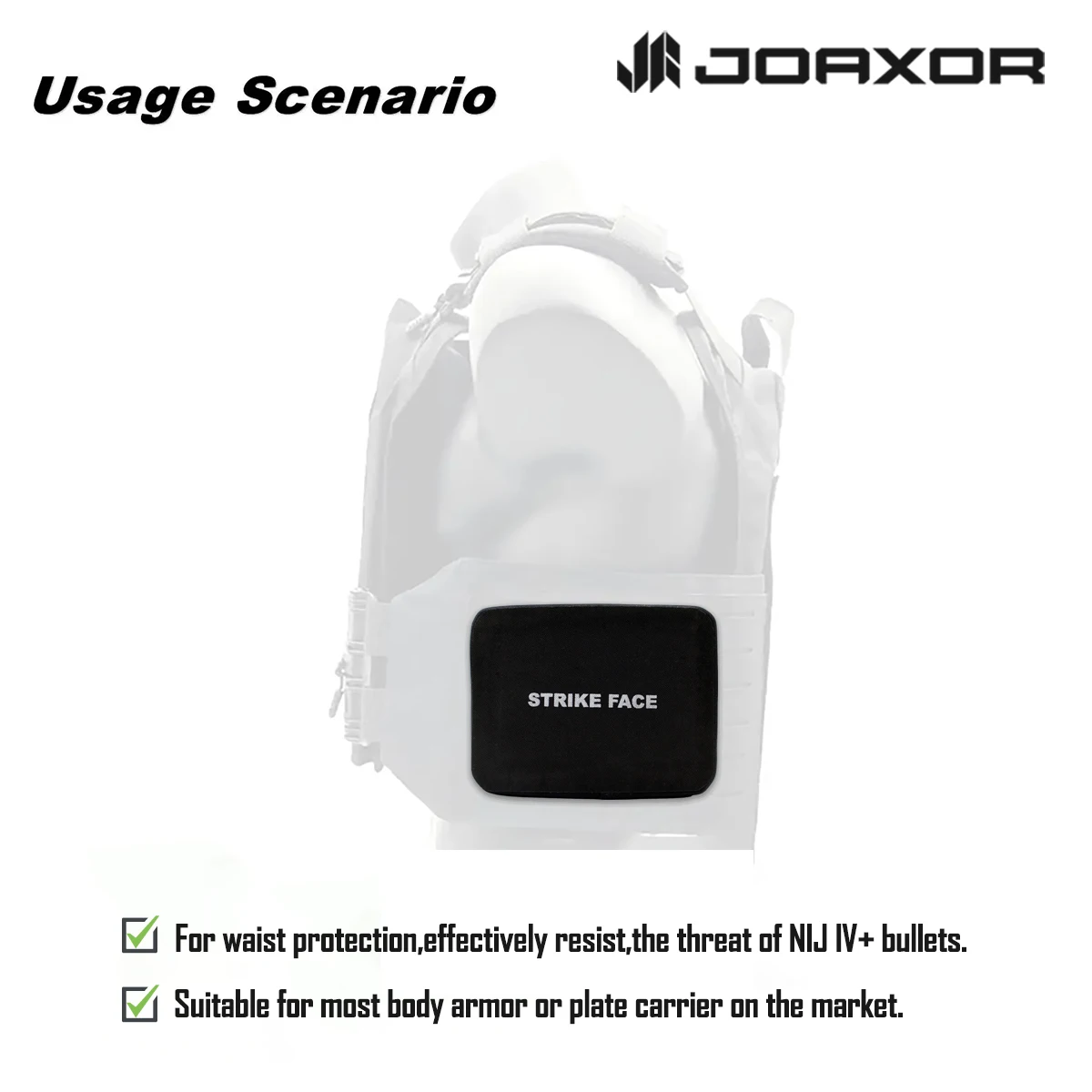 JOAXOR 15x20CM UHMWPE Board Tactical Insertion Self-Defense Backpack Deck Defense Shield Grade Board view 2