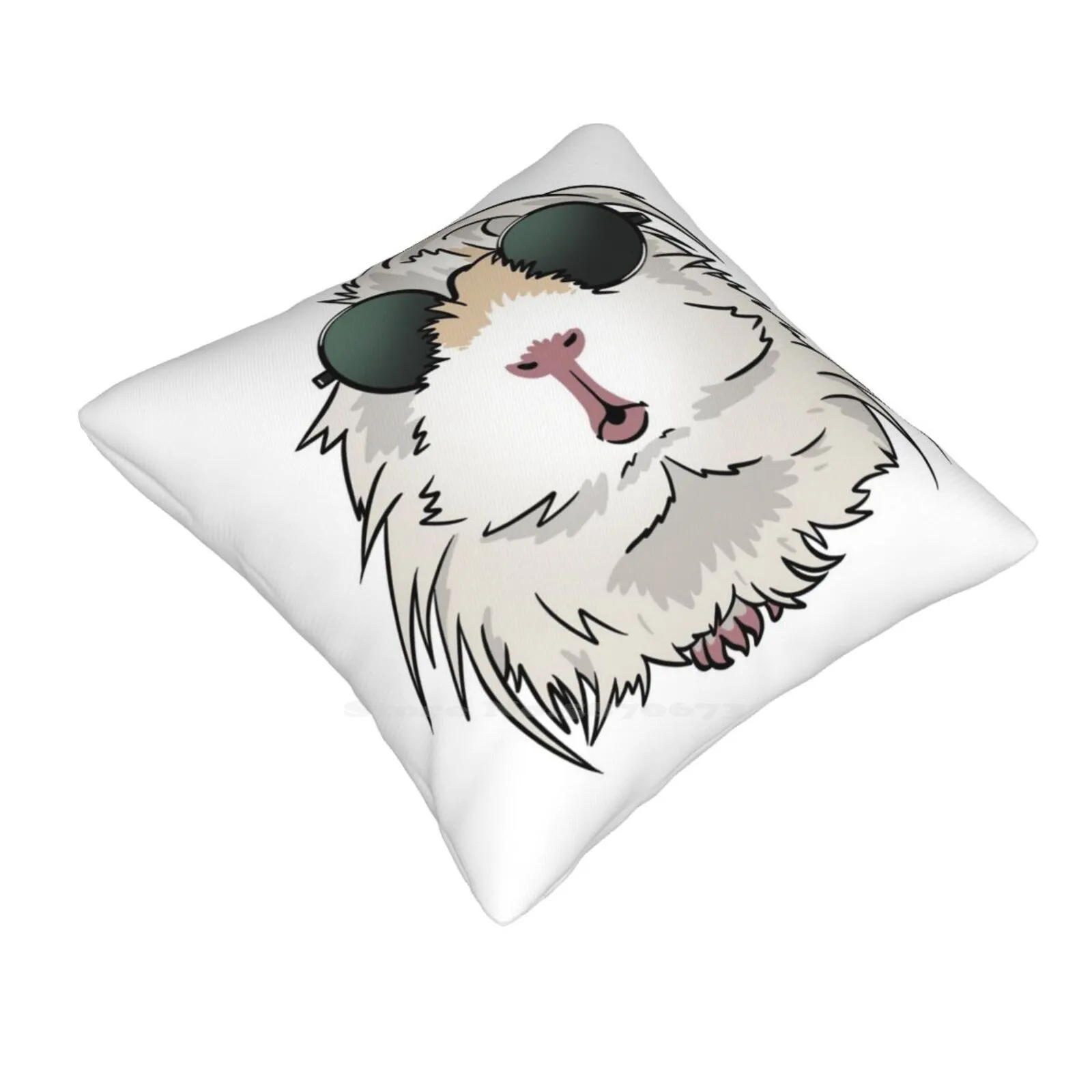 Sunglasses Rem Pillow Cover Hug Pillowcase Guinea Pigs Cartoon Sunglasses