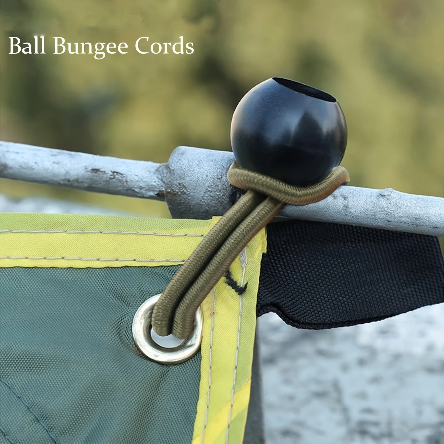 Ball Bungee Cords 4/6/9 Zoll, 50 Stück Tarp Ball Bungee Ties Heavy Duty Canopy Tie Downs für Camping, Zeltstangen mit UV-beständig – Detail 5