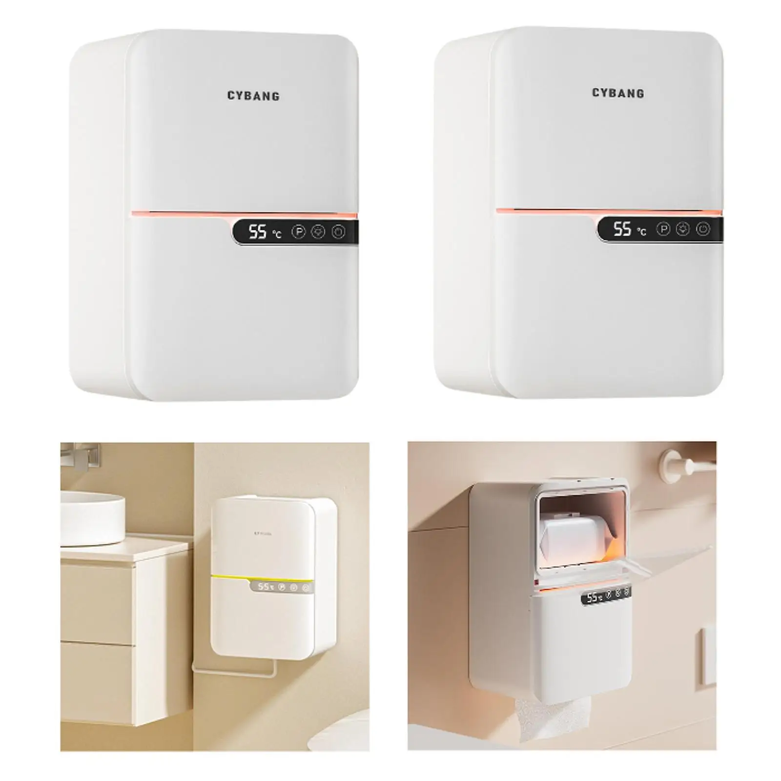 مسح دفئا قابلة لإعادة الاستخدام مبللة دفئا درجة حرارة ثابتة مسح سخان الحائط شاشة ديجيتال للمنزل المنزل الأنسجة المبللة #3