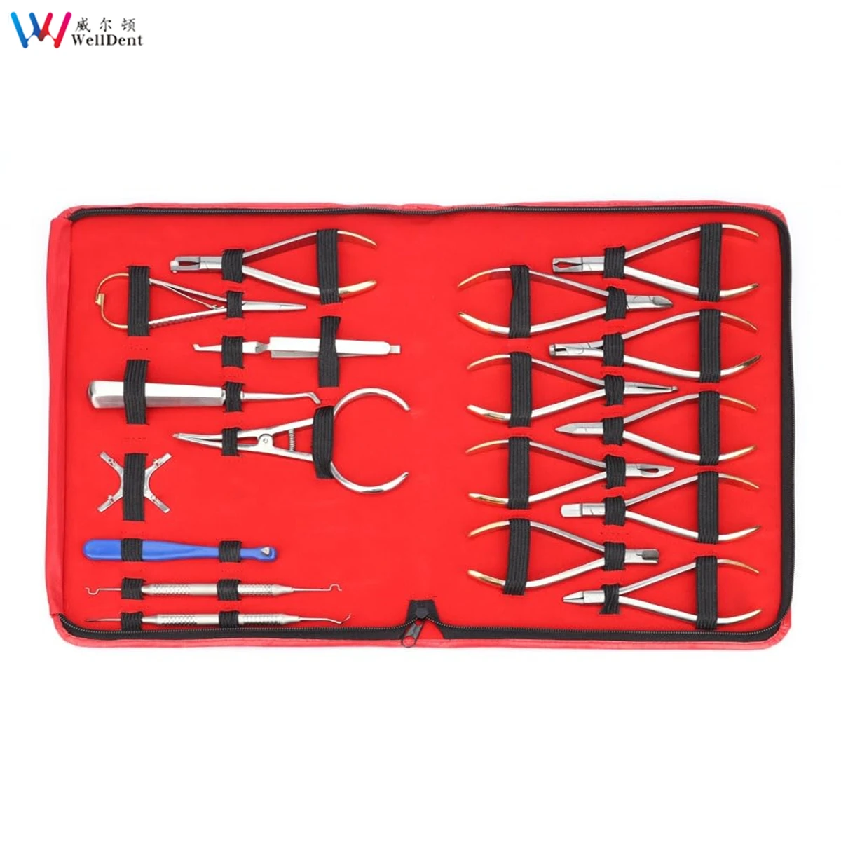 18pcs/set Dentist Orthodontic Tools Set Orthodontic Pliers Forming Pliers Stainless Steel Instrument Archwire Orthodontic Set