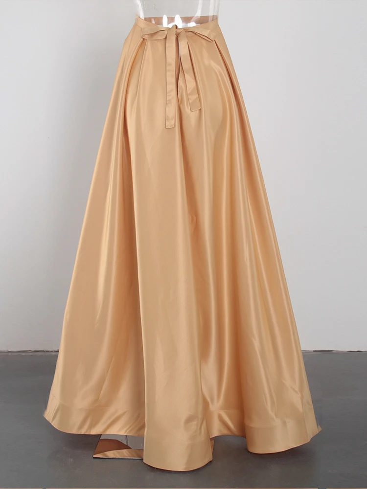 Burgundy Tie Up Skirt For Ball Gown Gold Green Black