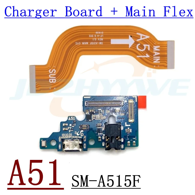 Szybka ładowarka USB do Samsung Galaxy A21 A21S A31 A41 A51 A71 5G główna płyta główna Flex Cable