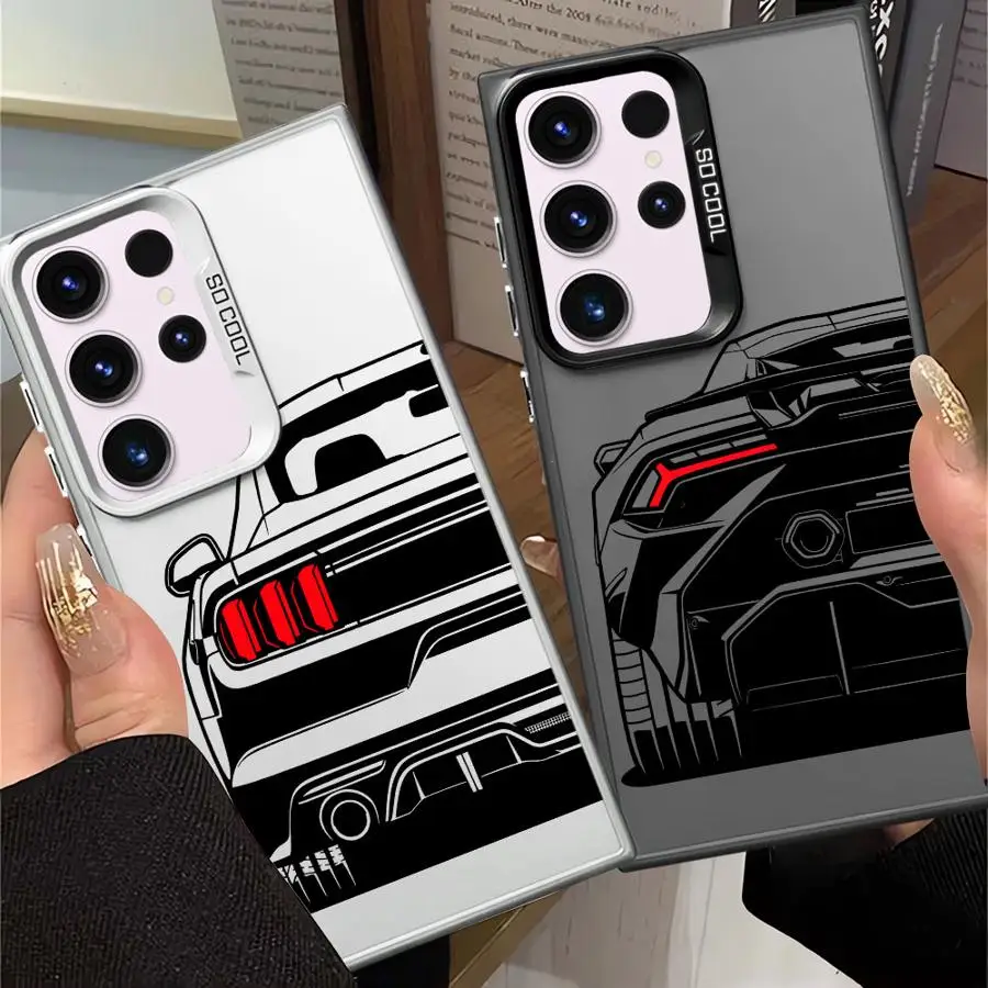 Case for Samsung Galaxy S26 S24 FE S25 S20 FE S22 Ultra S21 S23 S25Edge Note 20 Ultra Phone Cover Cool Supercar Taillights