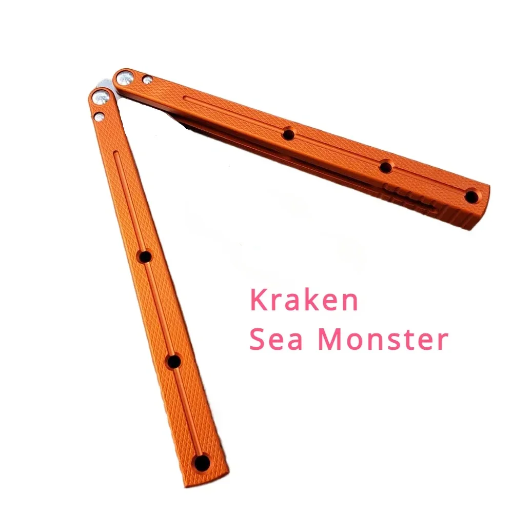 Paodin Kraken Sea Monster Channel Aluminum Handle D2 Blade Bushing System EDC Tool