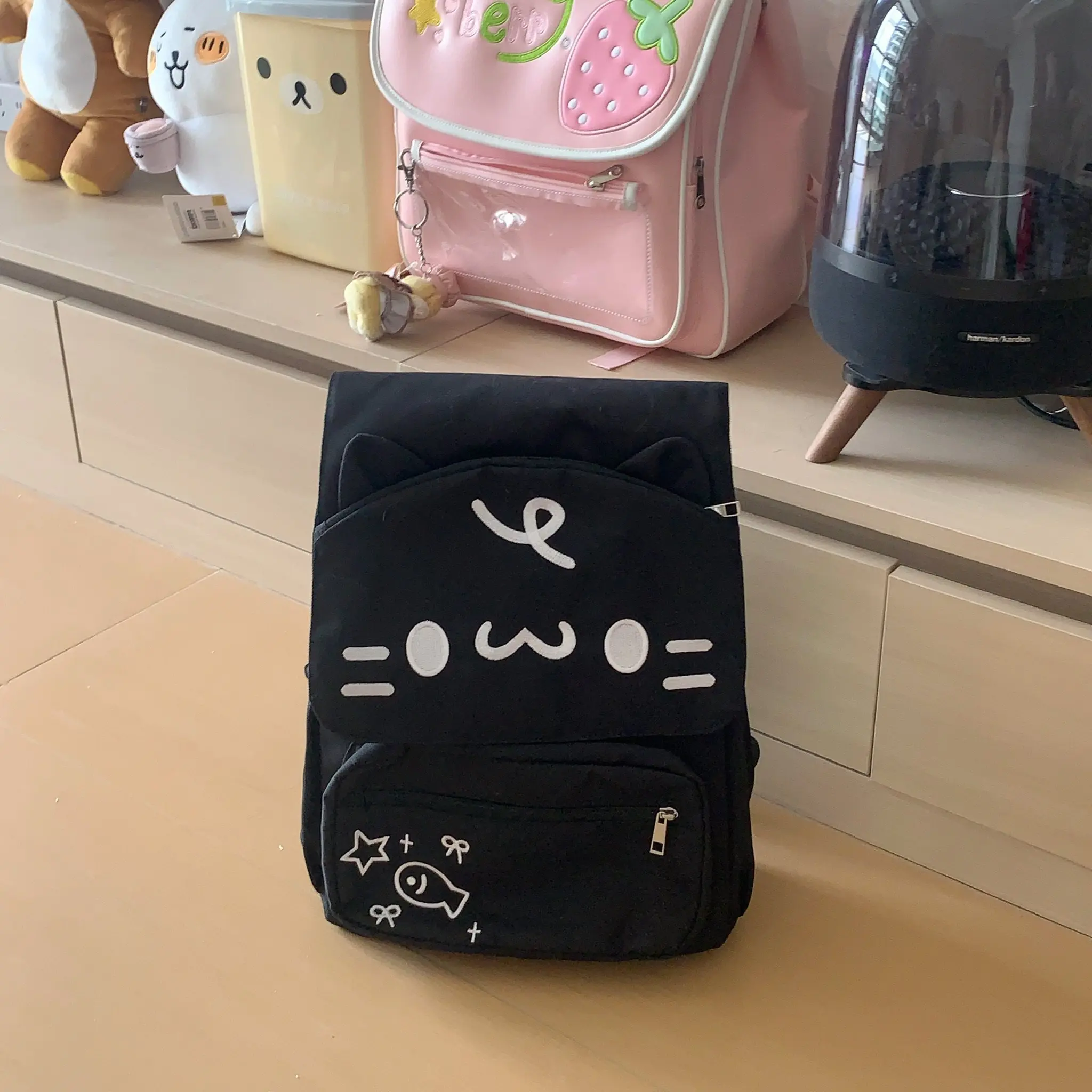Kids' Bag Japanese Cute Embroidered Large-capacity Student Backpack Kawaii Schoolbag for Girl Sweet Unisex Casual Backpacks