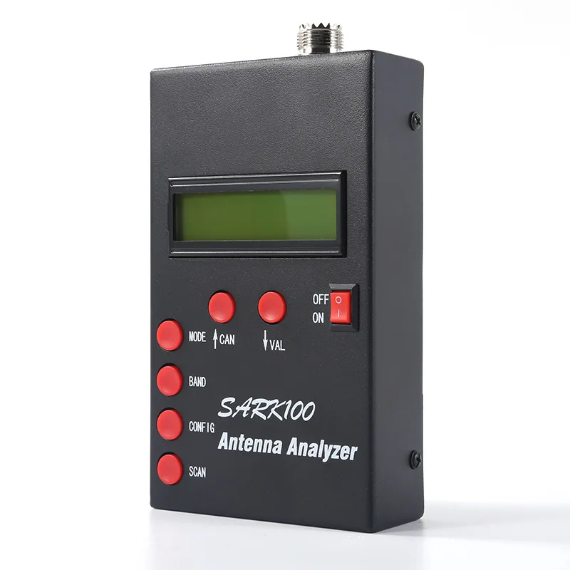 SARK100 Antenna Analyzer Meter 1-60MHz Shortwave SWR Antenna Analyzer with 1.0 to 9.99 SWR Usable Measurement Range