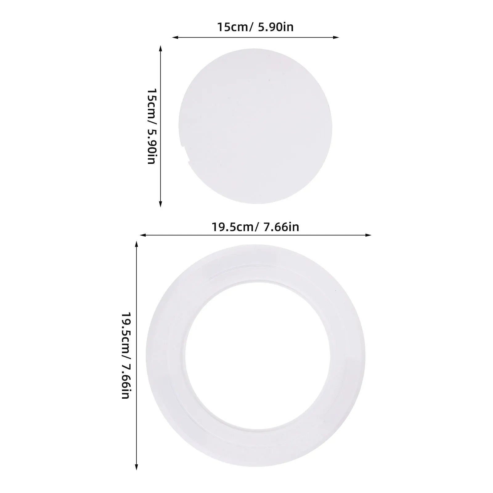 Round Self Adhesive Access Panel 15Cm Wall Cover No Drill Ceiling Hole Plate Plumbing Pipe Inspection Cover for Kitchen Bathroom