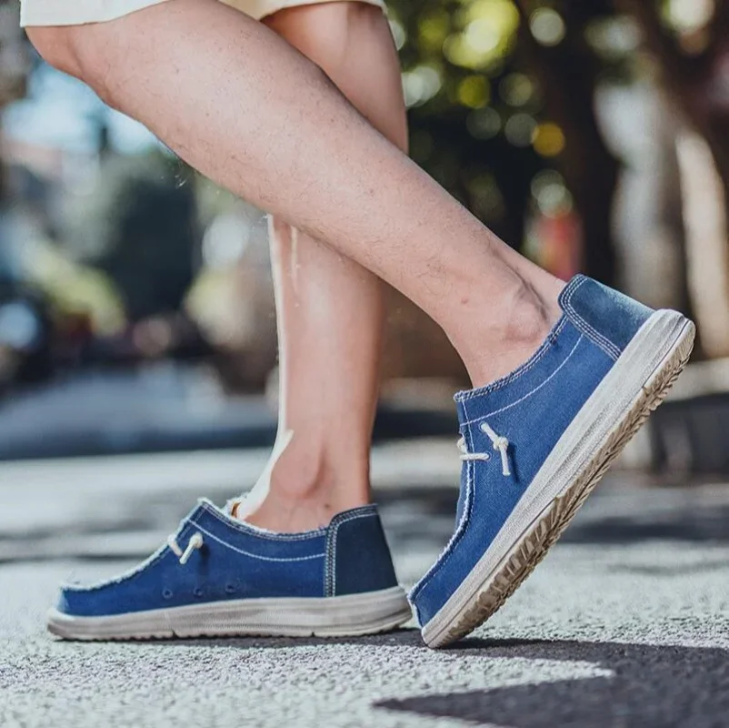 

Новое поступление 2023 года, летняя и осенняя удобная повседневная обувь, мужская парусиновая обувь для мужчин, брендовые модные лоферы на плоской подошве, размер обуви 46