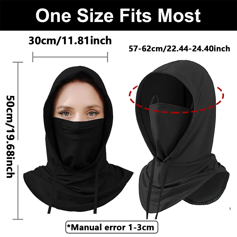 Musion Motorcycle Balaclava Sun Protection Full Face Mask Breathable Mesh Airsoft Mask Balaclava Bicycle Cycling Head Cover Unde