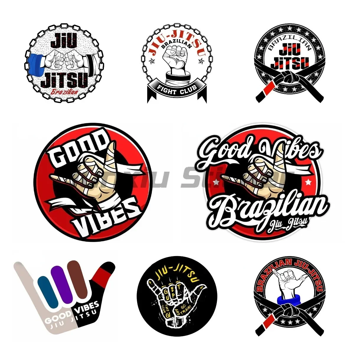 

Brazil Fashion Jiu Jitsu Stickers Scratch-proof Sunscreen Decals Creative Laptop Windows Decoration PVC Waterproof Material