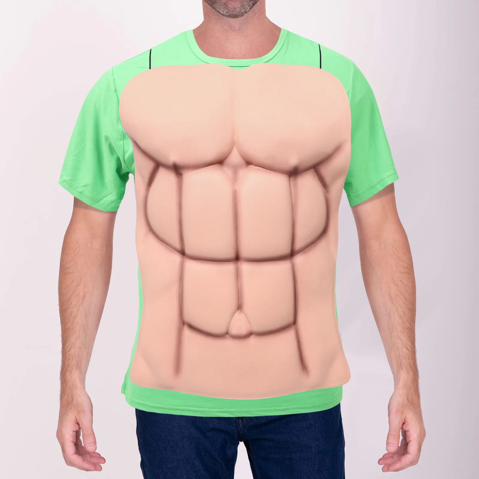 

2Pcs Muscle Suit Men Realistic Fake Muscles Halloween Costume Eva Material Cosplay Props Party Events Decor Muscle Suit