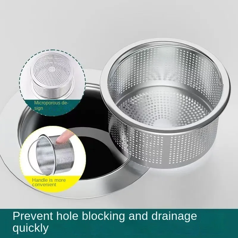 Stainless Steel Sink Filter Screen Kitchen Supplies Filter Sewer Anti-clogging Filter Bathroom Sink Strainer Drain Hole Filter