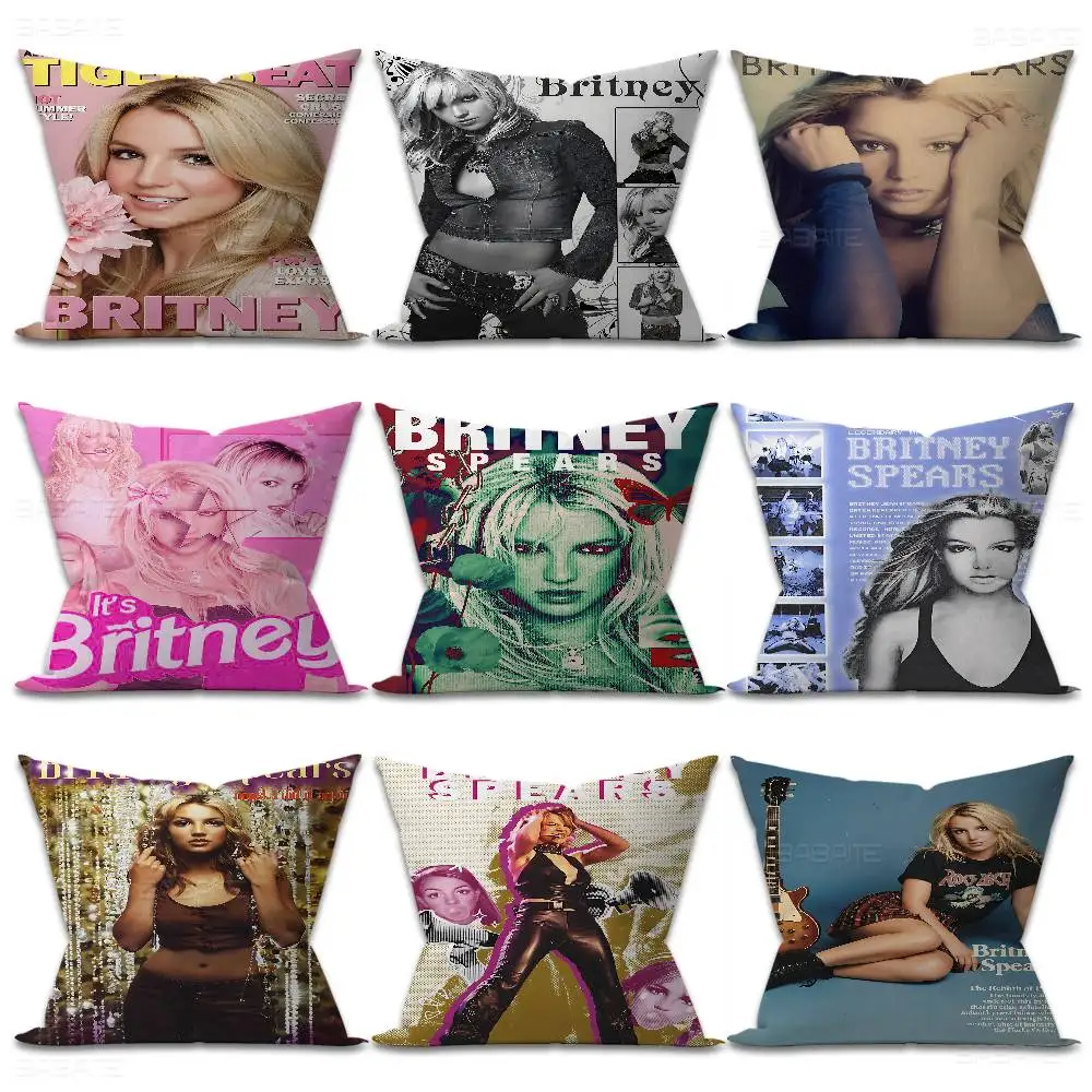 Funda de almohada Singer B-Britney Spears, funda de cojín de regalo para dormitorio, hogar, sofá, silla, decoración, funda de almohada