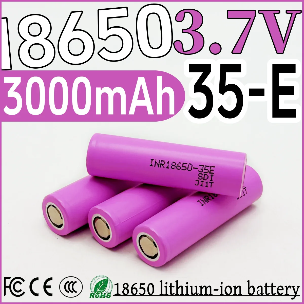 3.7V 3000mAh 18650 Battery For Samsung 35E INR 18650 20A Lithium Lon Battery Replacement External Battery