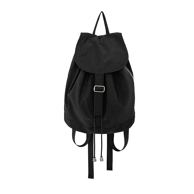 2025 New Korean Nylon Backpack for Women Large Capacity High-end Fashionable Simple and Versatile Students Can Carry It