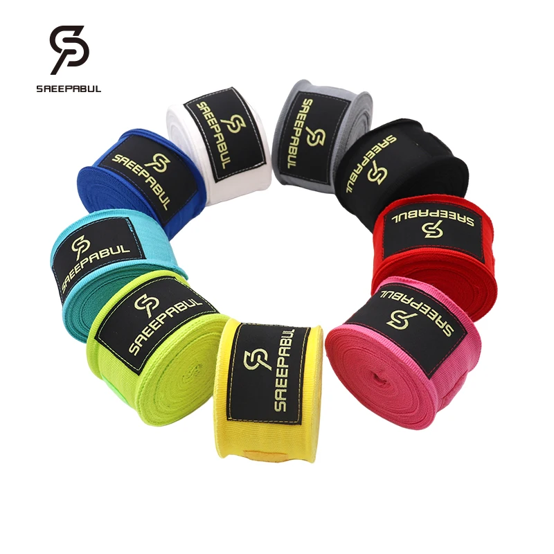 1 زوج 2 قطعة 3 متر/5 متر الملاكمة Handwraps مطاطا الملاكمة التايلاندية ضمادة بولي و القطن لفافات اليد Guantes Boxeo Deporte MMA أشرطة رياضية