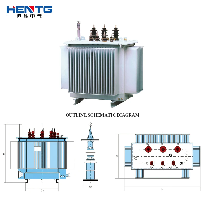 Trasformatore ad olio di rame a basso rumore, ecologico, a risparmio energetico, serie S11 di alta qualità 10kV-3150kva
