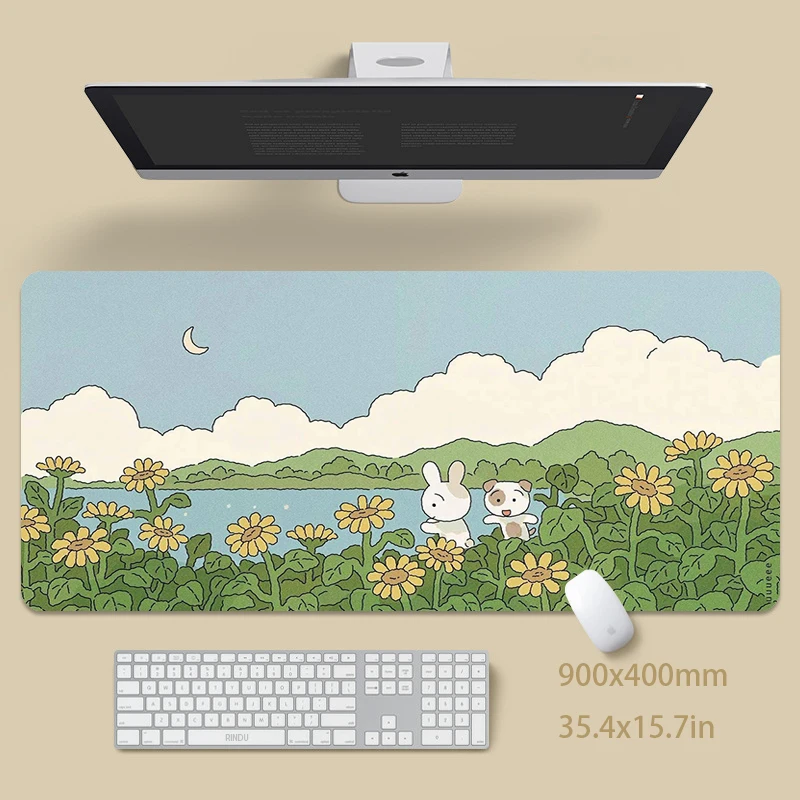 

Girl Large Desk Pads 100x50cm Big Computer Mousepads Gaming Mousepad Big Keyboard Mats Gamer Mouse Pad Cute Desk Mat