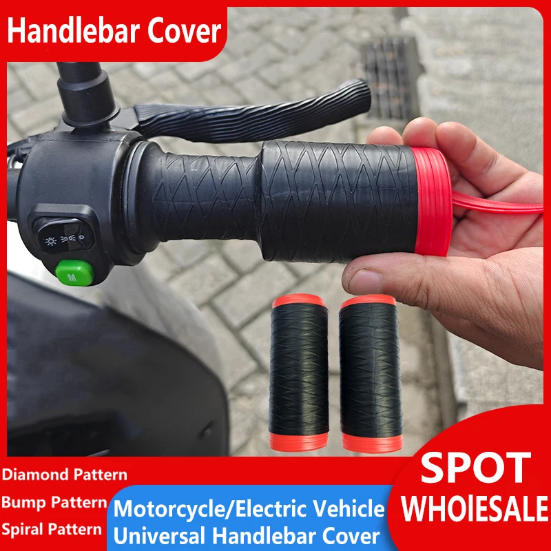 Motorcycle Handlebar Cover Silicone Non-Slip Wear-Resistant and Shock-Absorbing Easy To Install Handlebar Cover Modification