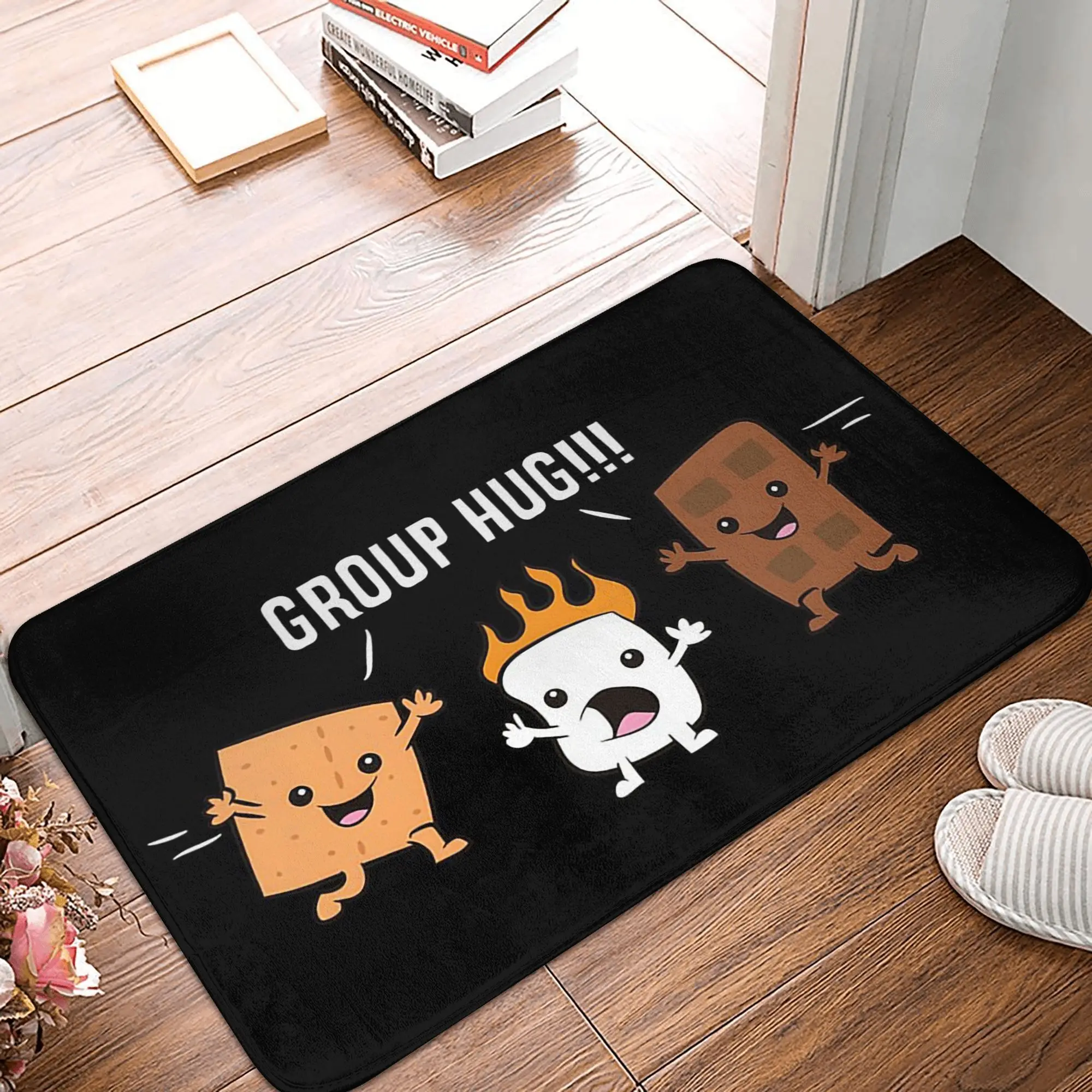 

Противоскользящий коврик Hug Camg Campfire Chocolate Marshmallow S'Mores, напольный коврик для кухни, входа, дома, ванной комнаты, коврики для ног