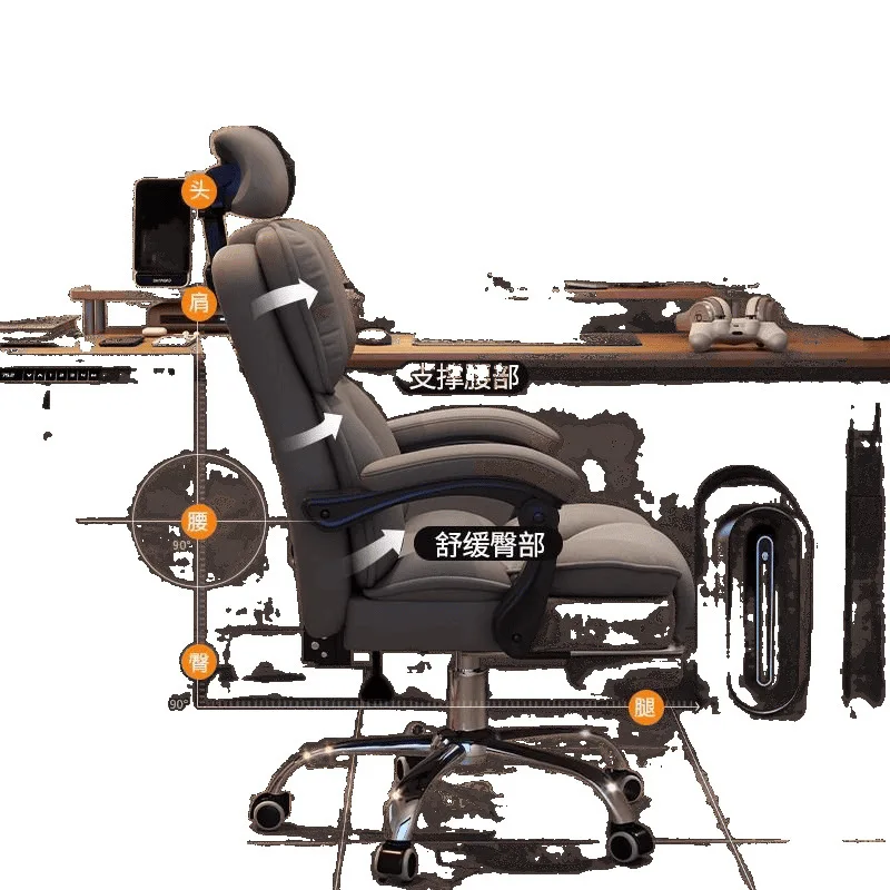 

Computer Gaming Chair Ergonomic Office Backrest Swivel Chair Boss College Student Dormitory Book Desk Chair