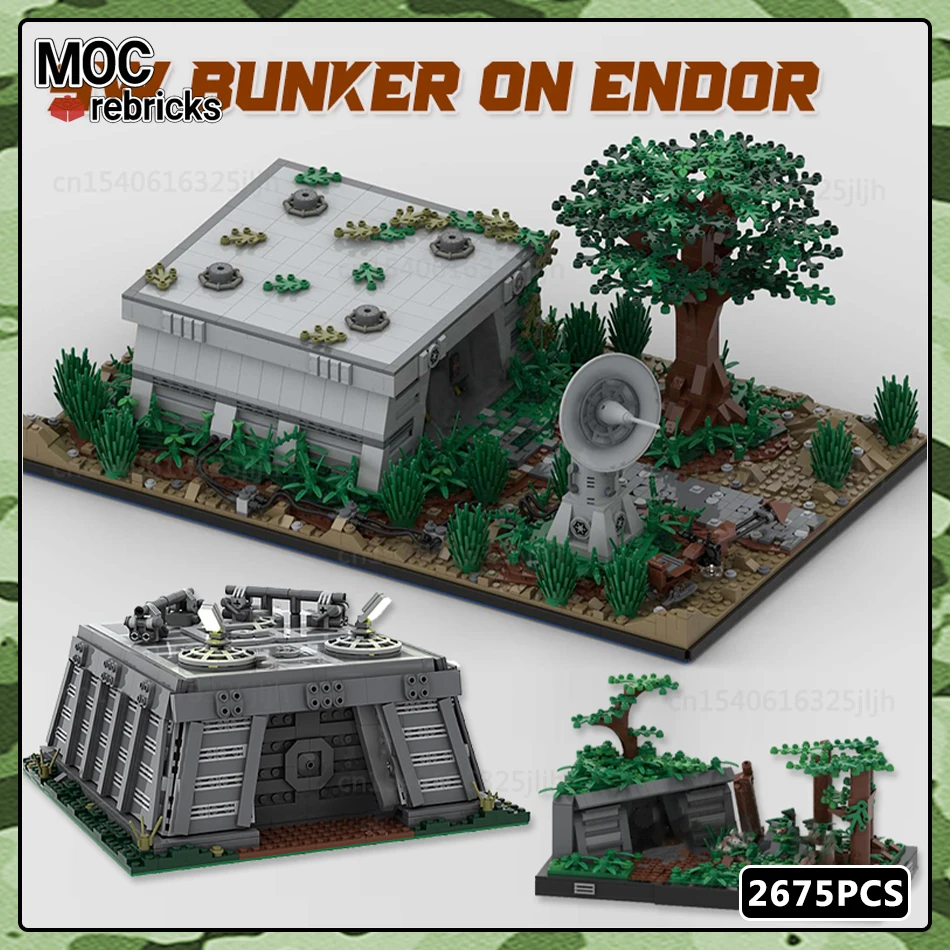 MOC City Street View SW Bunker On Endor Series Building Blocks Star Movie Tatooine Diorama Collection Model Assembly Bricks Toys