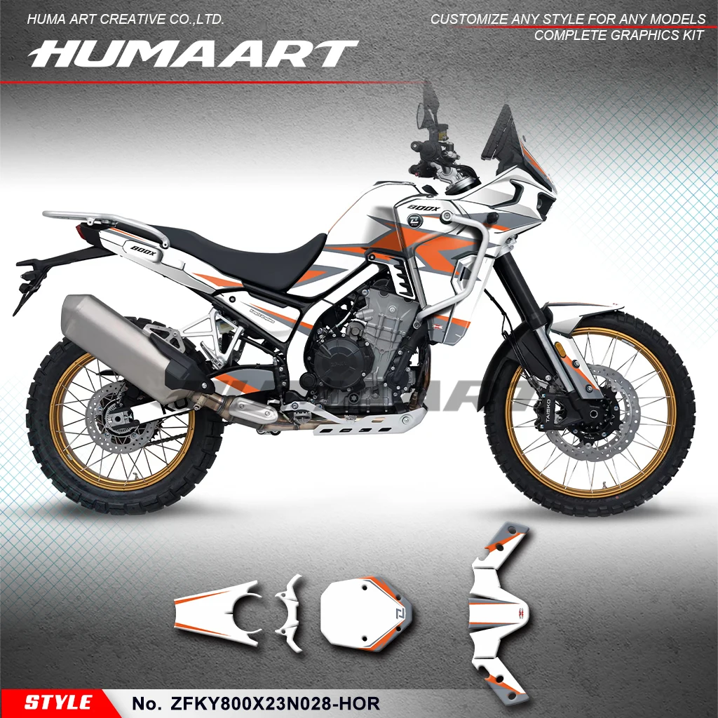 

HUMAART Graphics Kit Racing Sticker for KOVE 800X PRO 800X Rally 800X Travel/Touring Edition,Protector, ZFKY800X23N028-HOR