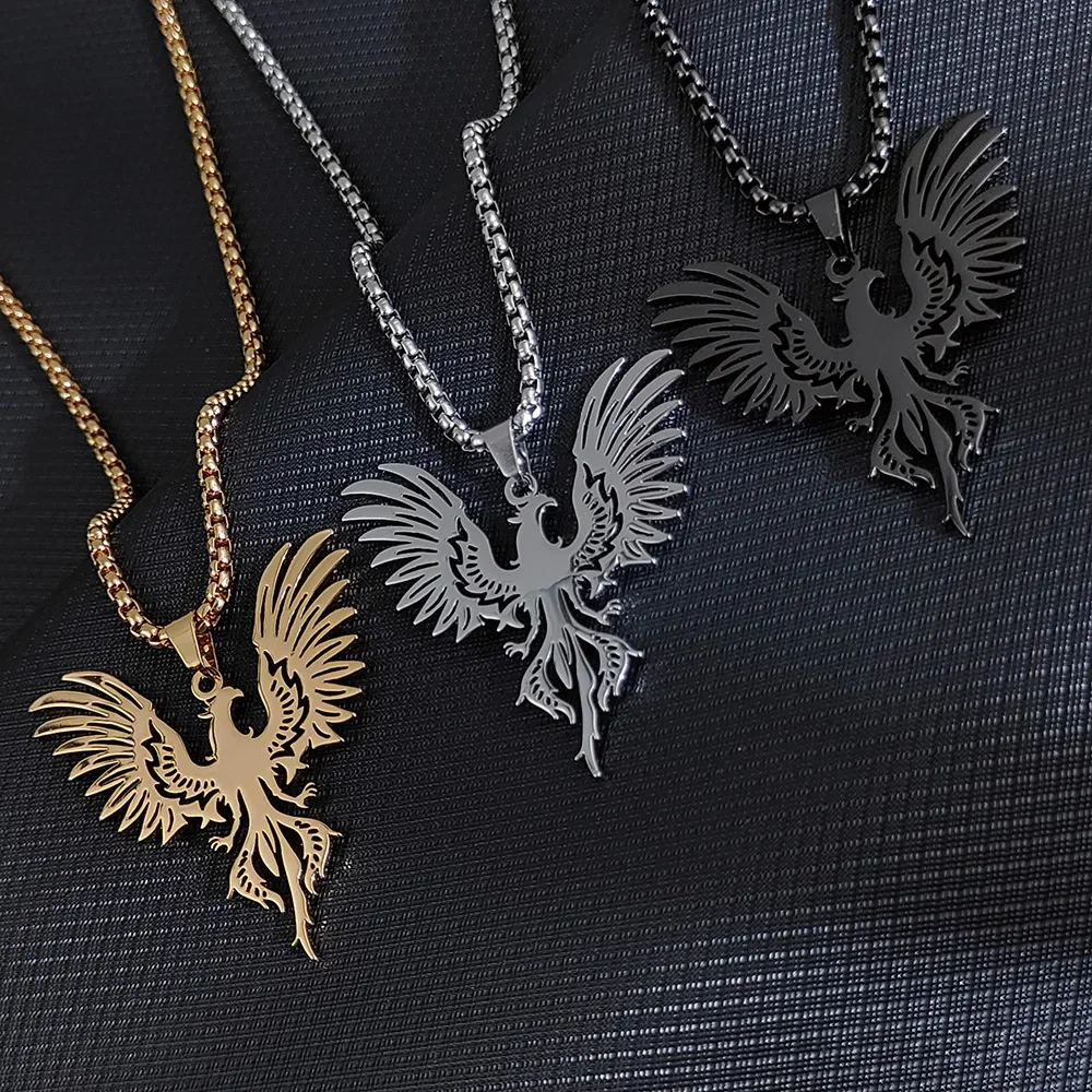 Albanian Eagle Pendant Necklace Stainless Steel Gold Plated Necklaces Animal Shape Choker Men Women Jewelry Birthday Party Gift