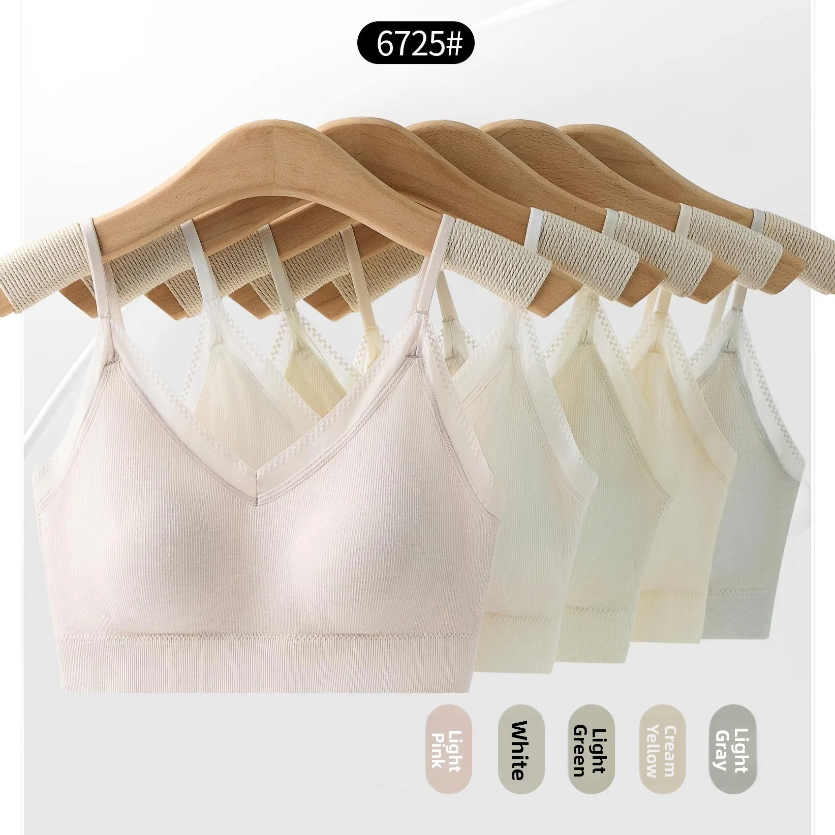 

Comfortable Thickened Bra Women's Lace Gathered Steel Ring Soft Support Underwear Back Beauty Full Cup Padded Bra