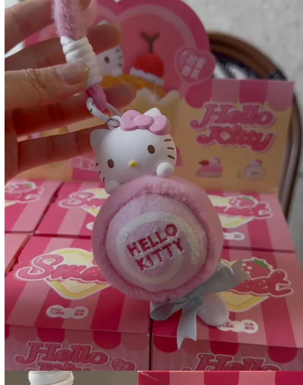 Véritable Hello Kitty Sweet Workshop série aromathérapie jouets en peluche boîte aveugle pendentif Kawaii Arcane boîte en peluche cadeau d'anniversaire pour fille