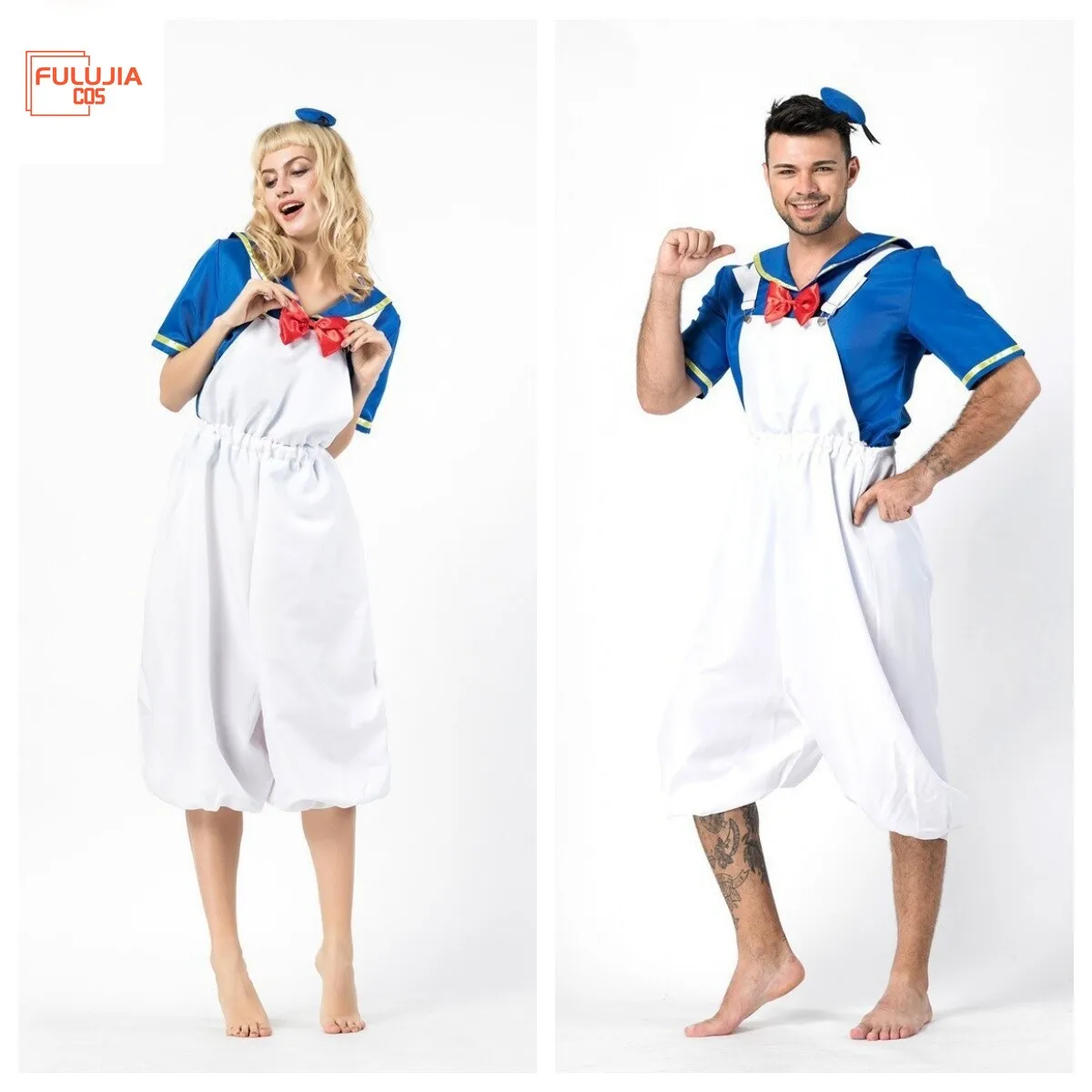 

Anime Cosplay Costume Adult Navy Sailor Top White Overall Halloween