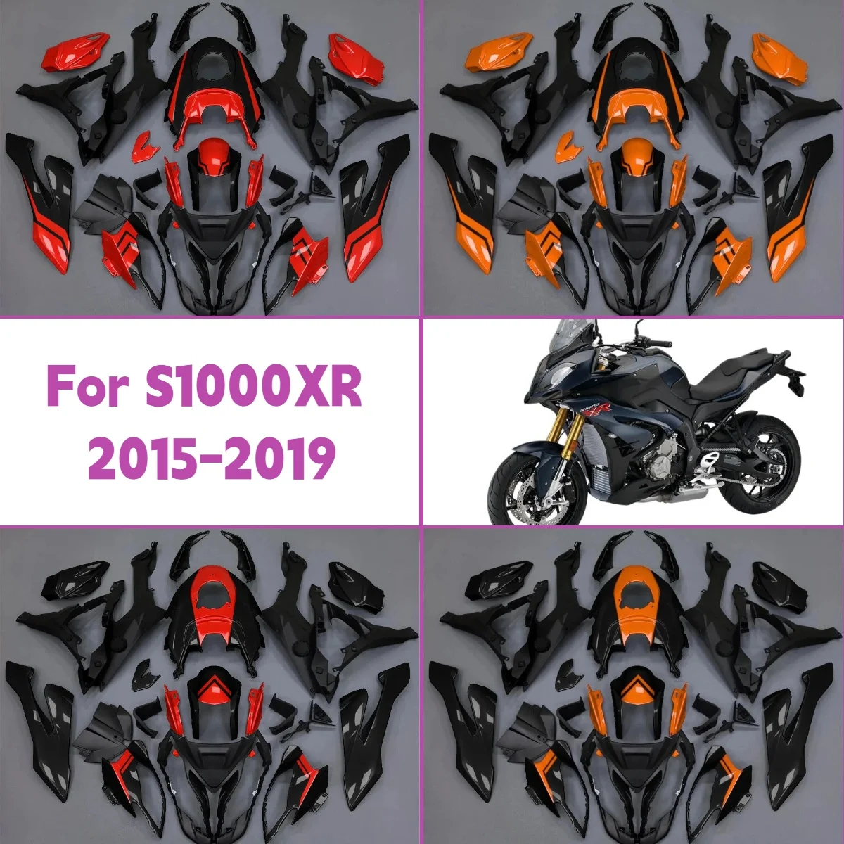 Carenado de Plástico para S1000XR 2015-2019, Ajuste Perfecto para el Kit de Carenado de Motocicleta BMW S 1000XR 15-19