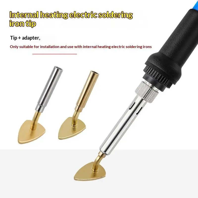 Mini Soldering Iron Heat Press Tip With Adapter, Perfect For Precision Ironing Leather Edge Sealing And Small Craft Heat Proces