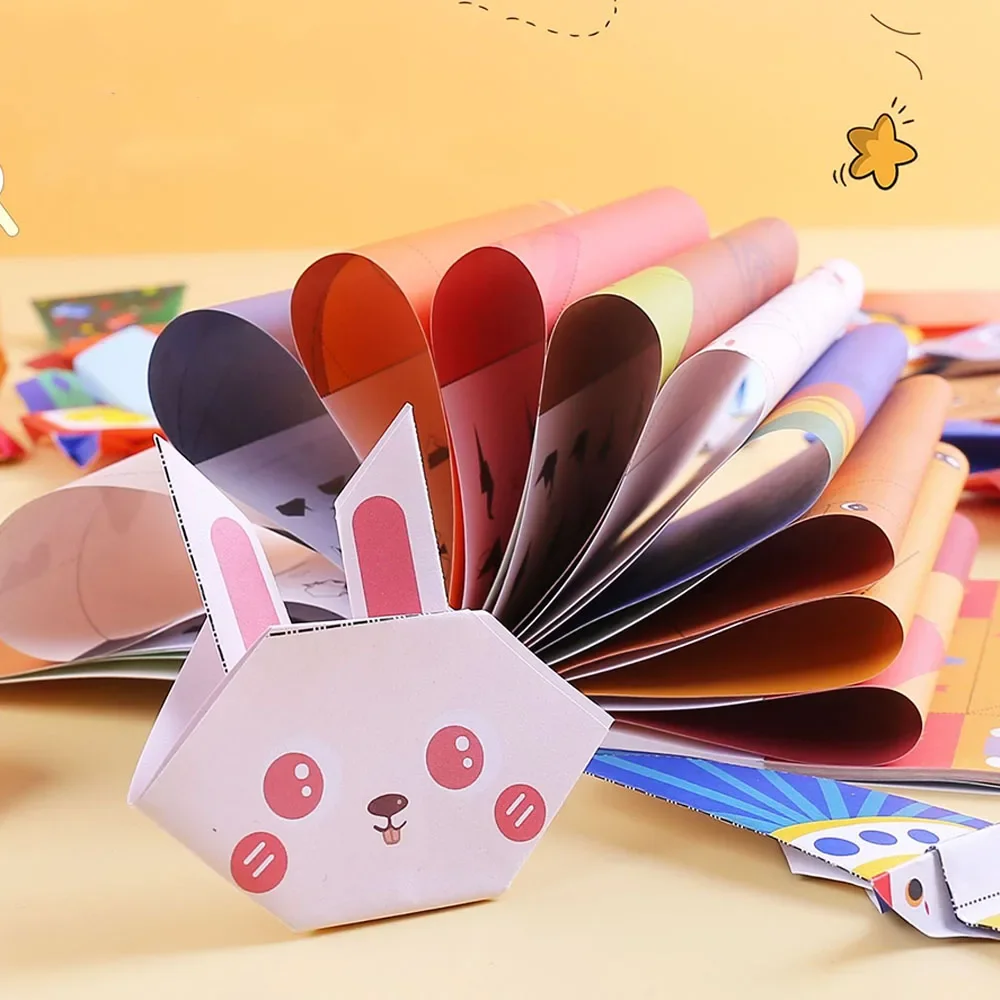 Cartoon Origami Kit Animals / Lifestyle Styles Handmade DIY Crafts Creative English Origami Suitable for Beginners Decor Paper