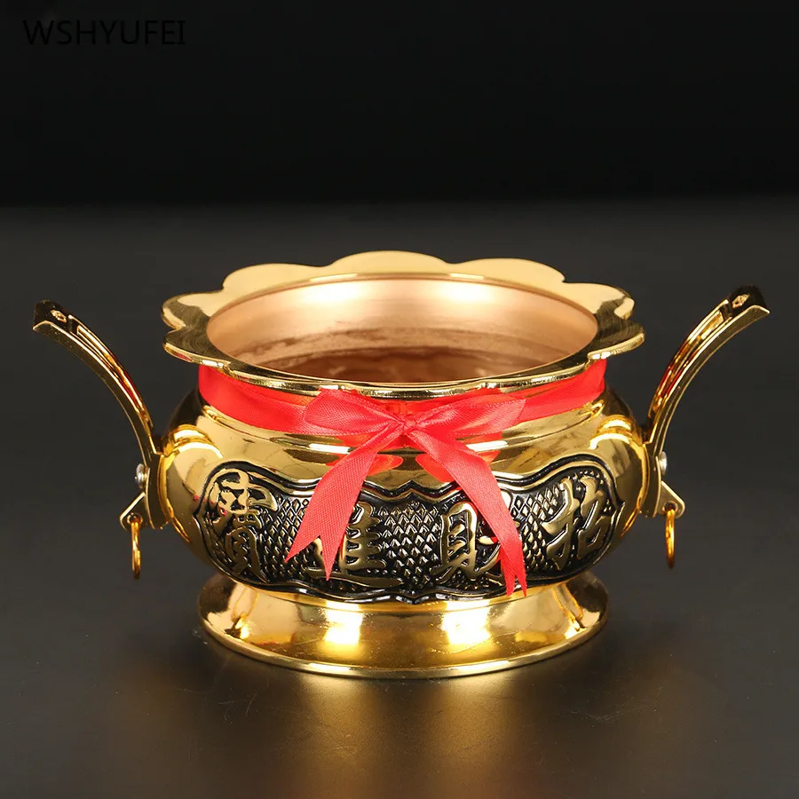 Home Furnishings Buddhist temple utensils Alloy lace double earring incense burner Household incense burner