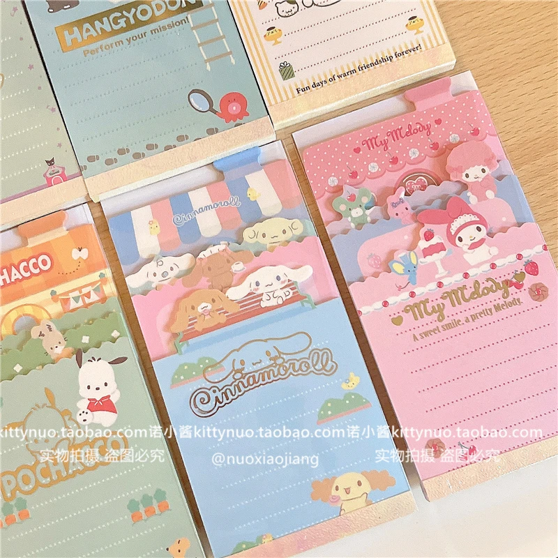 Cartoon Anime Sanrio Series Notepad Kawaii My Melody Cinnamoroll Kuromi Pochacco Cute Student Hand Account Notebook Kids Gift