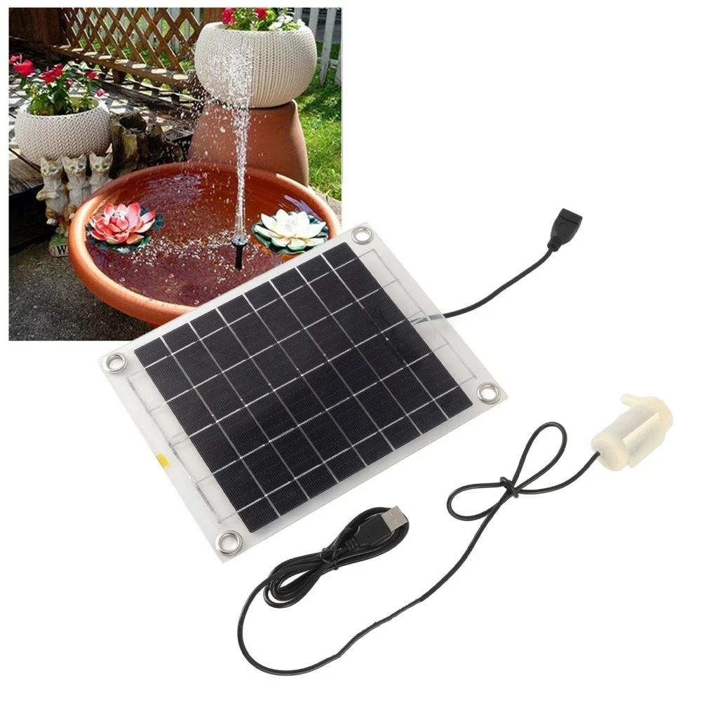 Black White Double-Sided for Solar Fountain 12V Solar Pump Efficient Sunlight Conversion Environmentally Pump For Bird Bath
