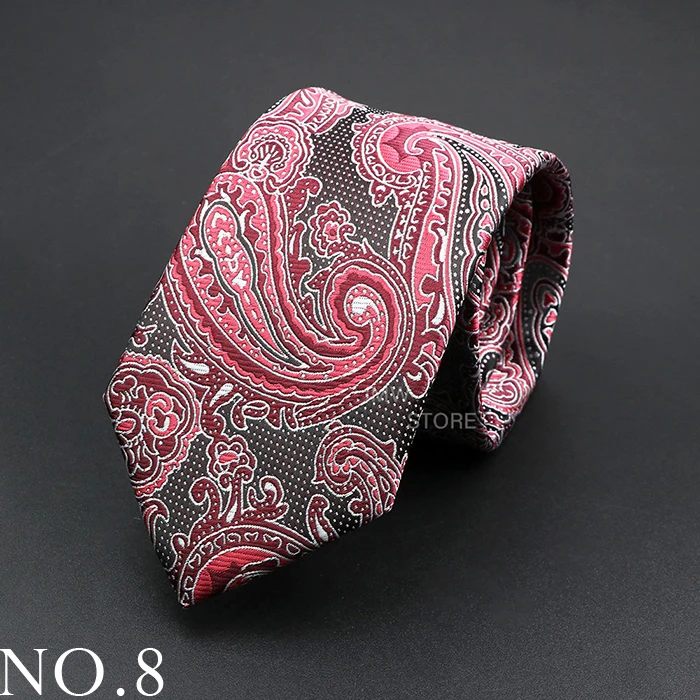 Neue Design Hochzeit Männer Krawatte Grau Braun Grün Paisley Blume Krawatten Männer Business Dropshipping Bräutigam Kragen Zubehör Geschenk – Detail 8